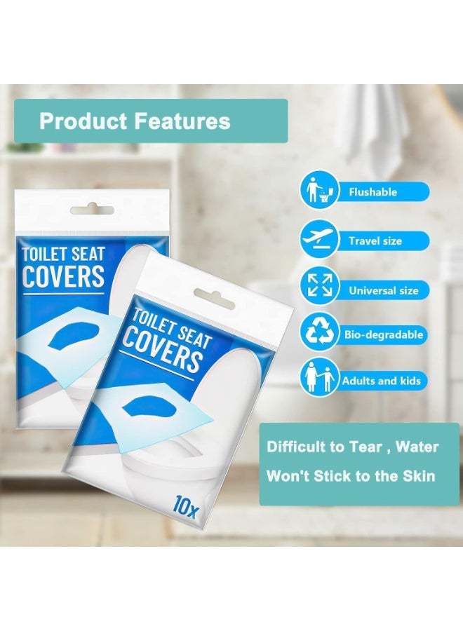 Disposable toilet paper pillow, flushable toilet paper, suitable for children, adults, pregnant women, travel disposable paper toilet paper, suitable for public toilets, a pack of 10 pieces - Image 1